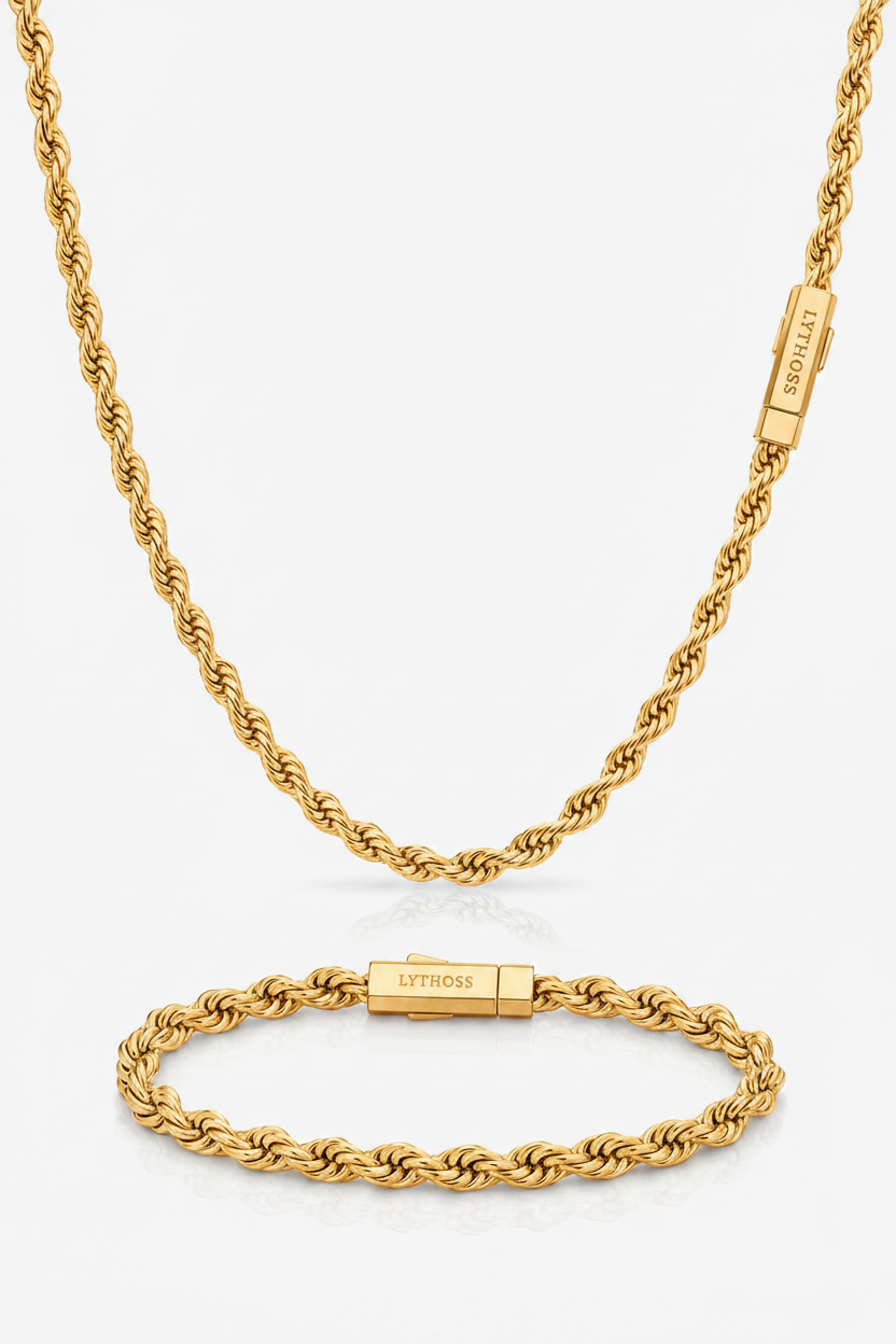 Zestaw Rope 3mm - Złoty