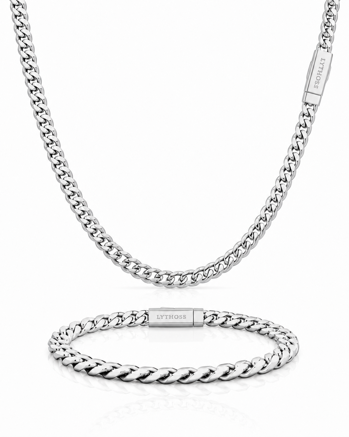 Zestaw Cuban 3mm - Srebrny