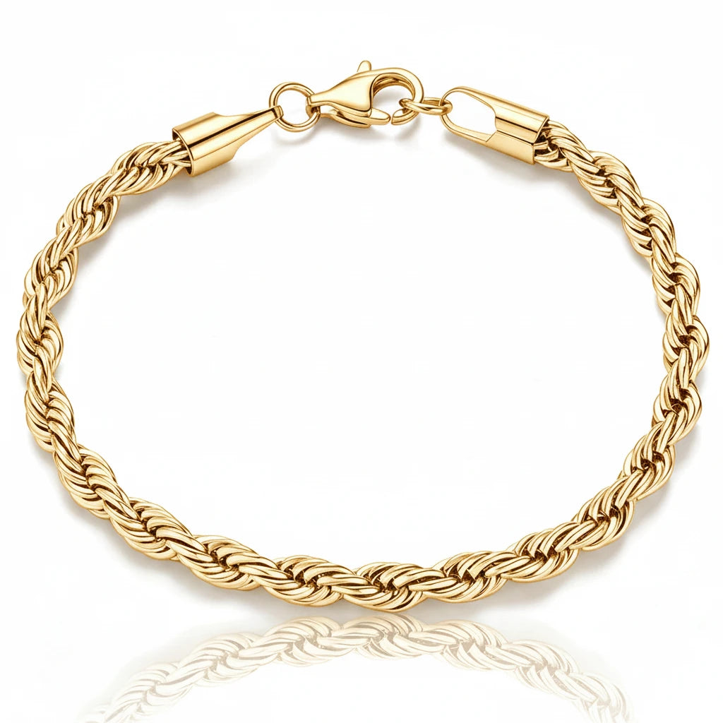Bransoletka Rope 5mm - Złota