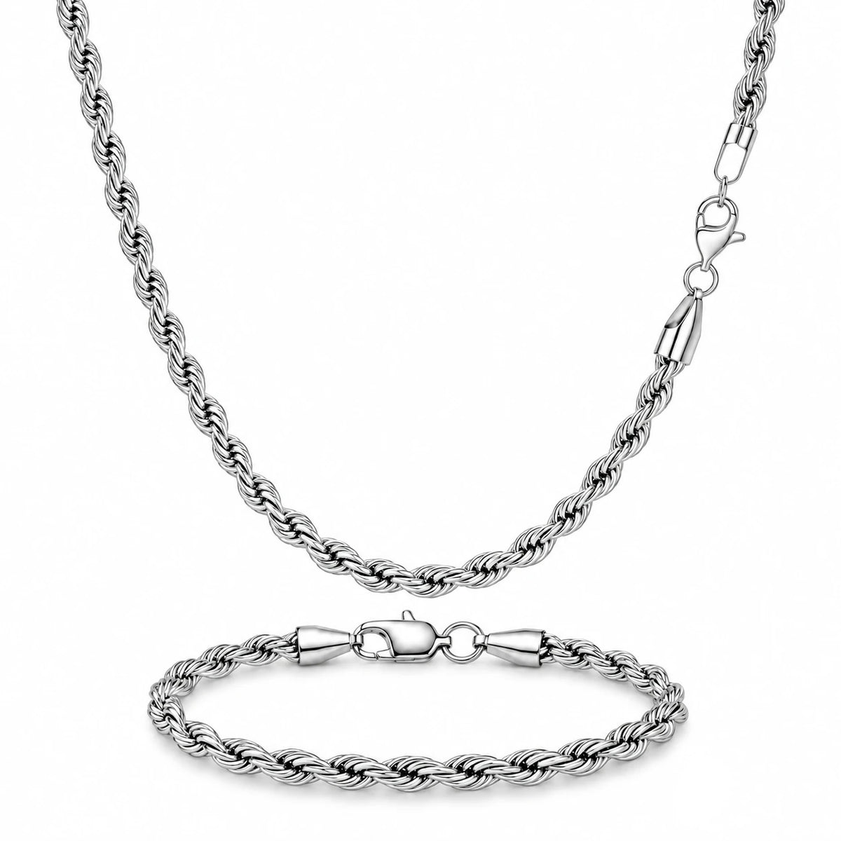 Zestaw Rope 3mm - Srebrny