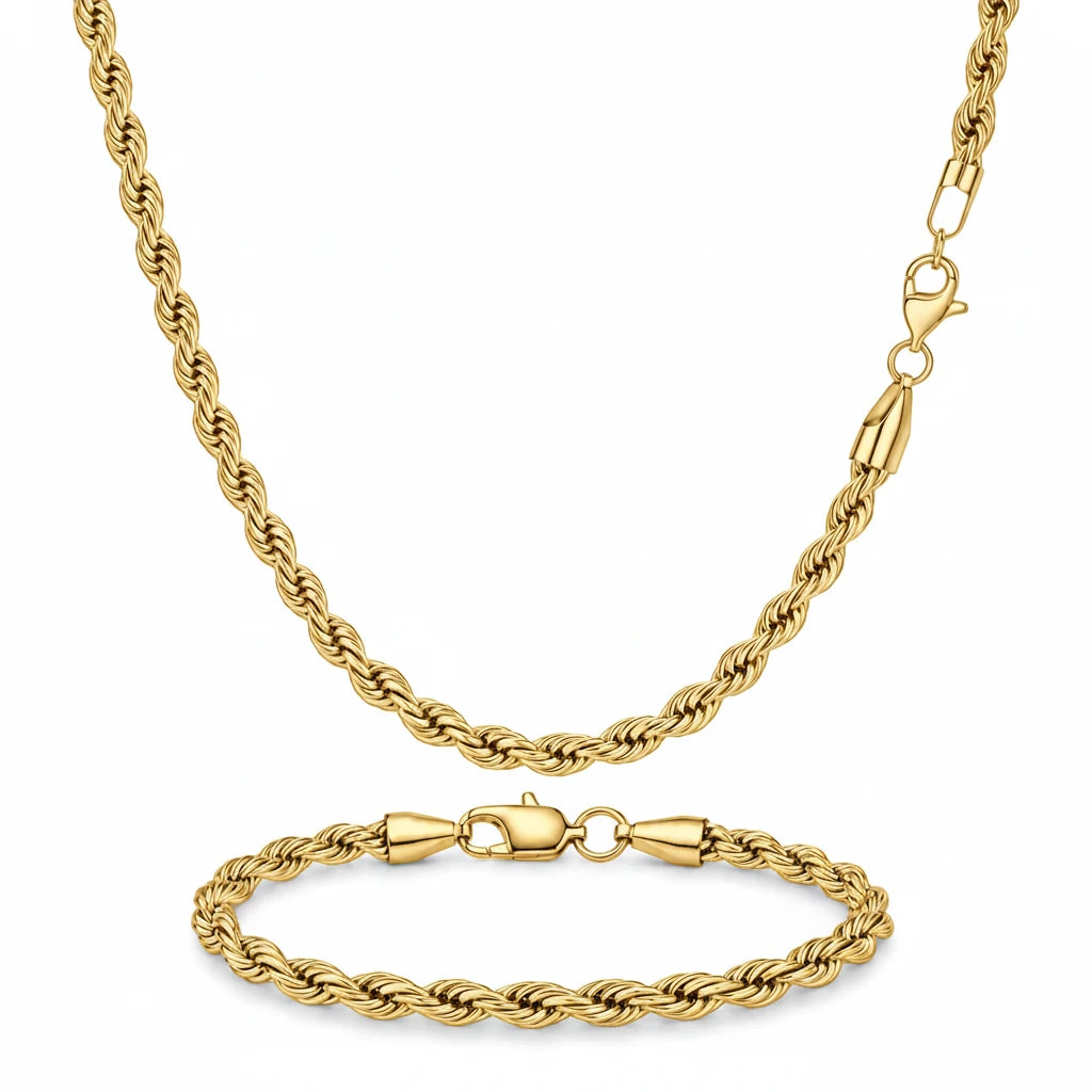 Zestaw Rope 3mm - Złoty