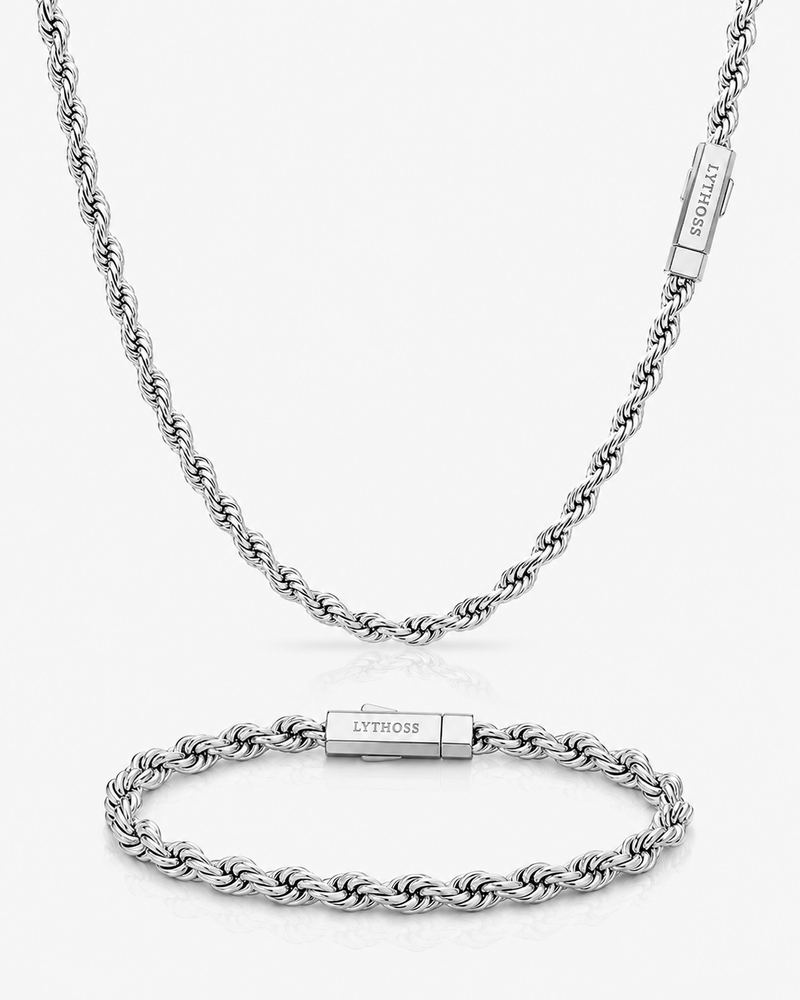 Zestaw Rope 3mm - Srebrny