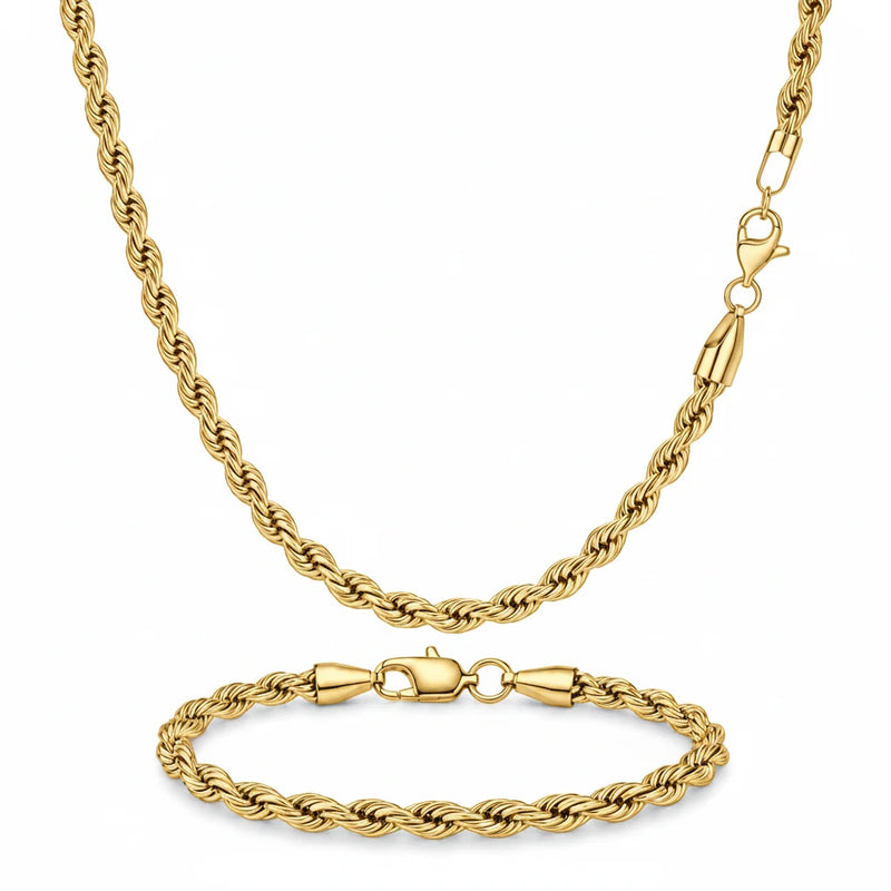 Zestaw Rope 3mm - Złoty