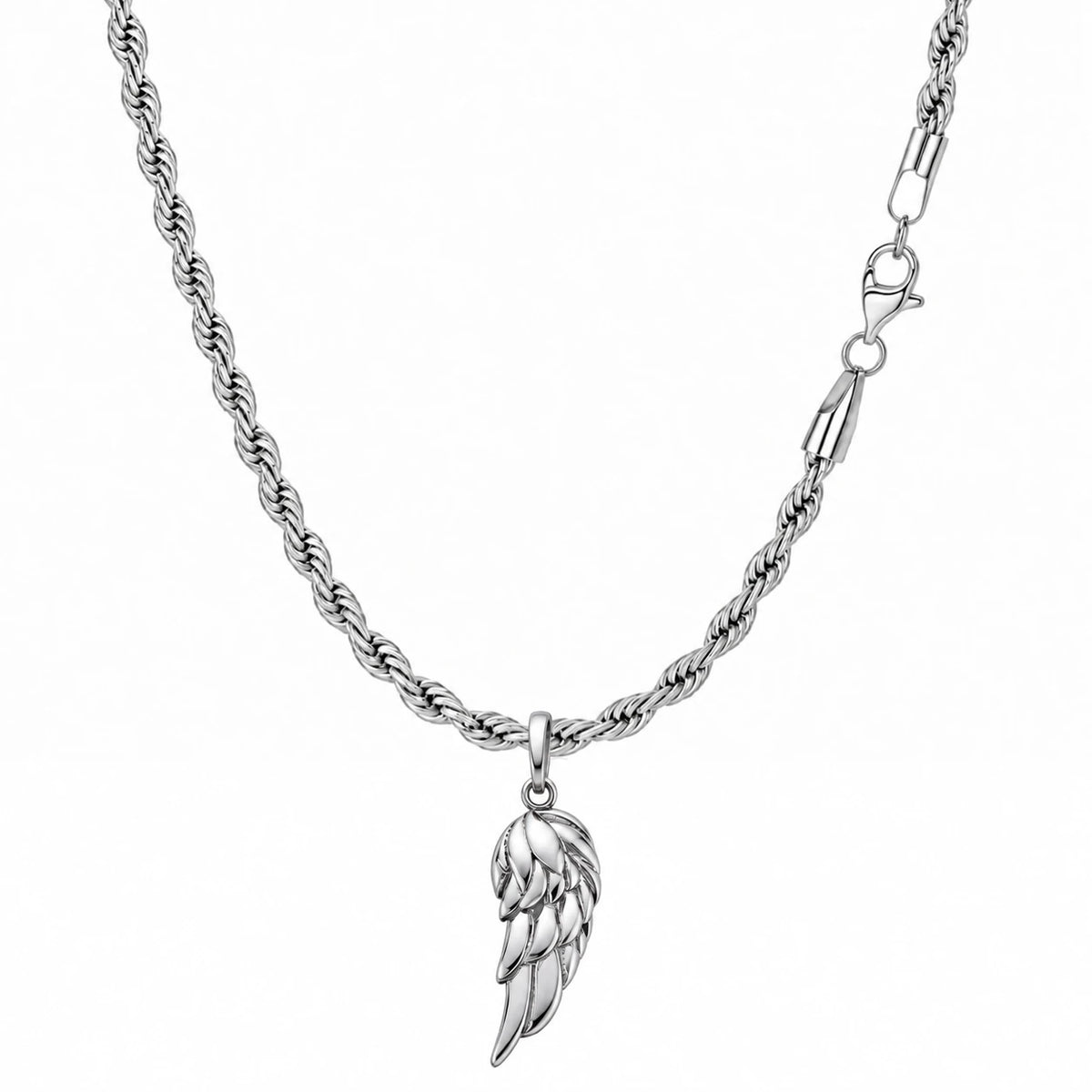 Łańcuszek Rope 3mm ze skrzydłem - Srebrny