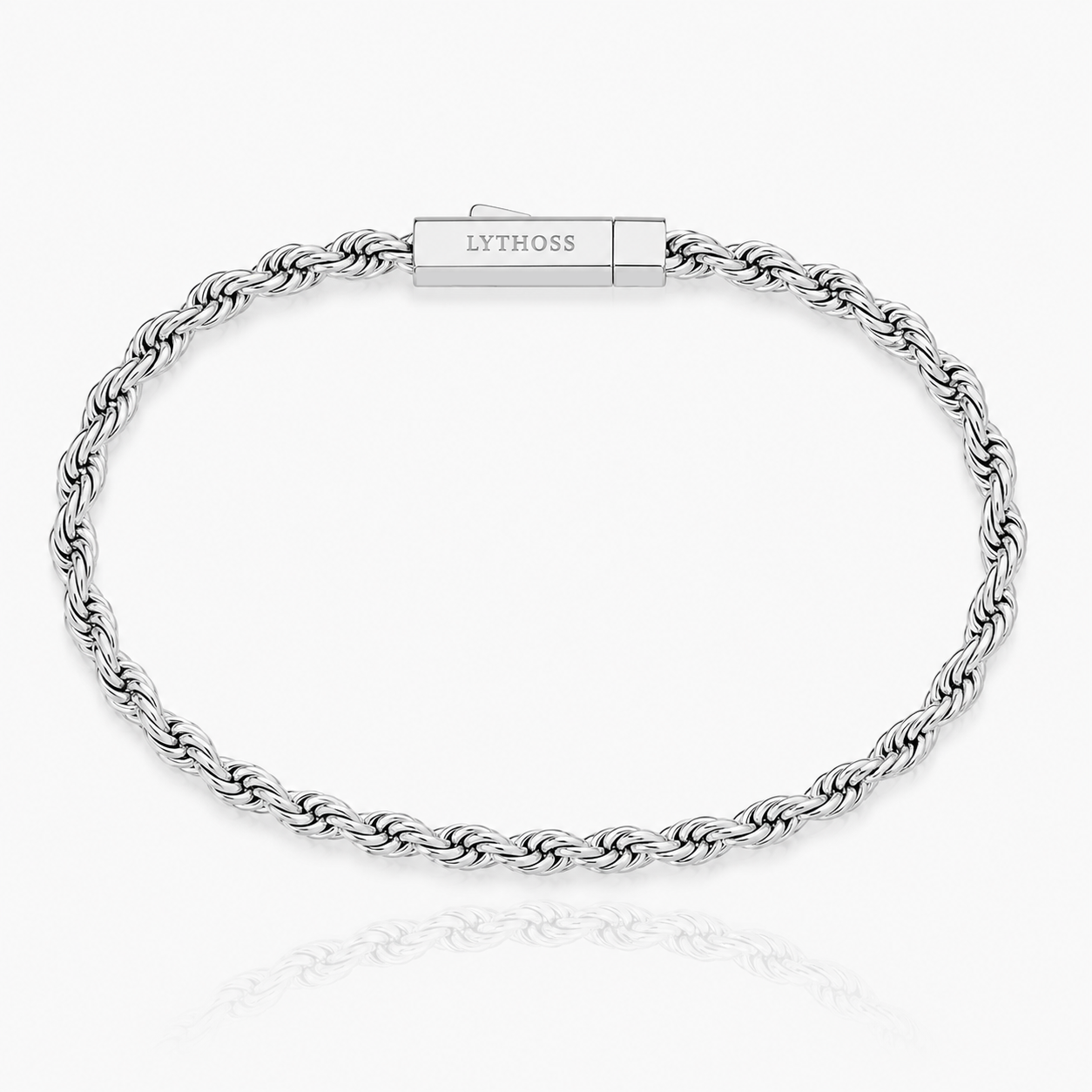 Bransoletka Rope 3mm - Srebrna