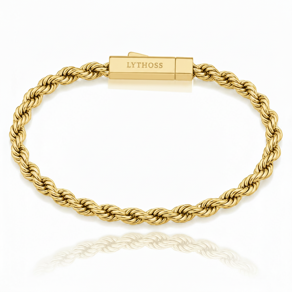 Bransoletka Rope 5mm - Złota