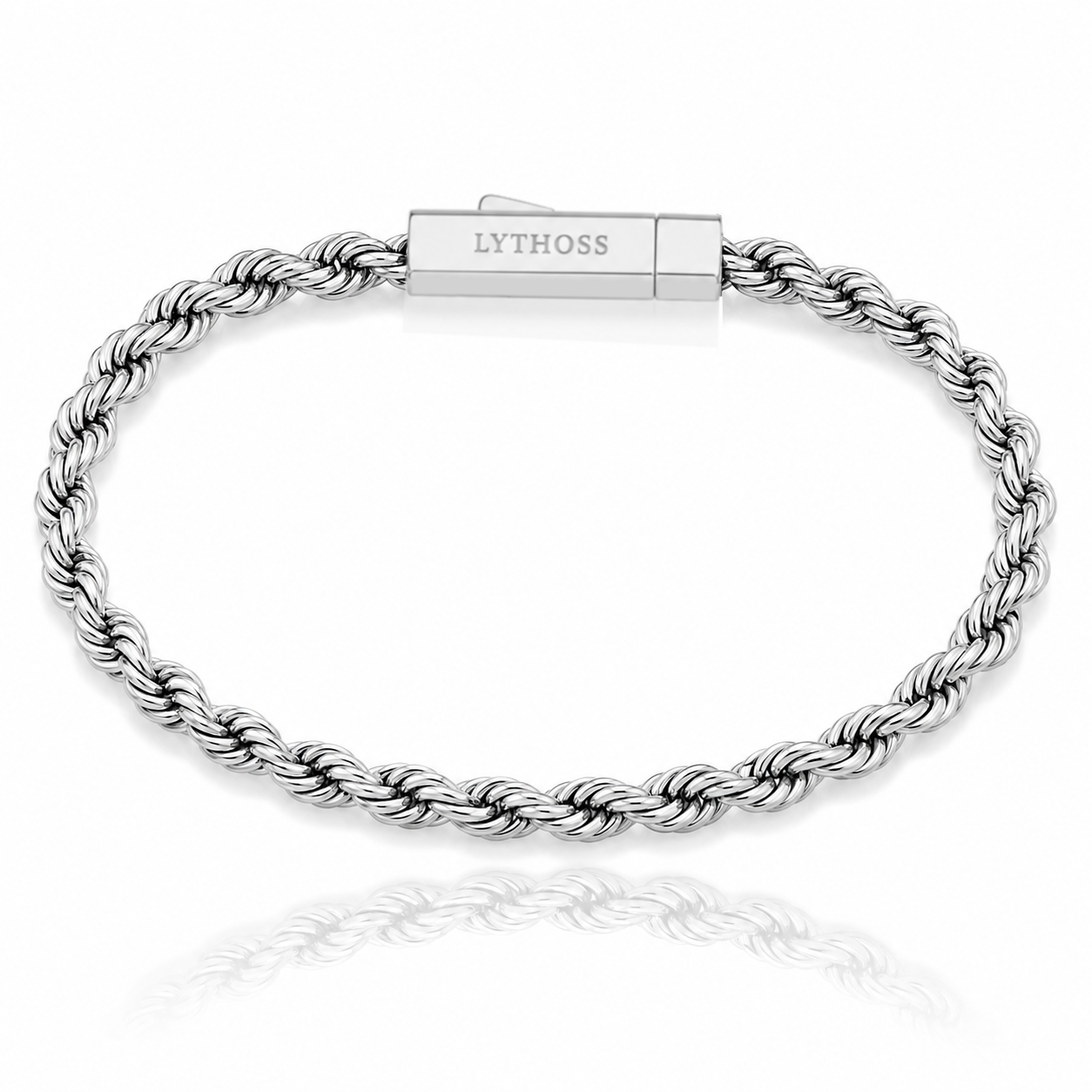 Bransoletka Rope 5mm - Srebrna