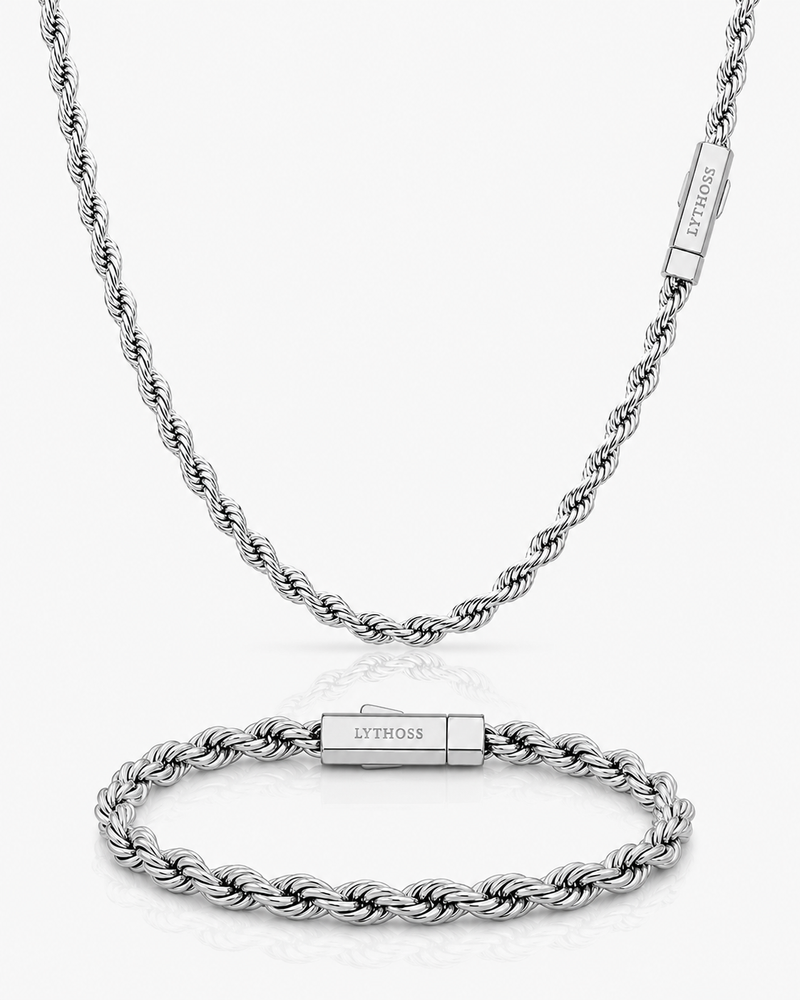 Zestaw Rope 5mm - Srebrny