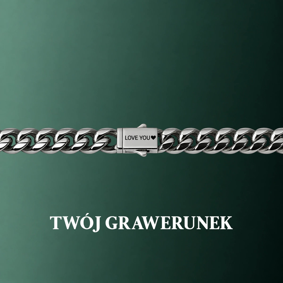Zestaw Pancerka (Cuban) 8mm - Srebrny