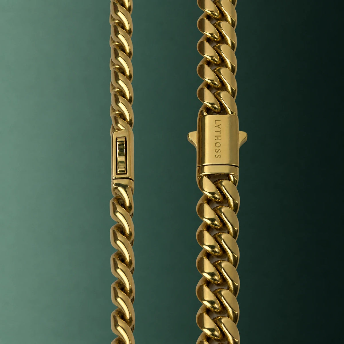 Łańcuszek Pancerka (Cuban) 8mm - Złoty