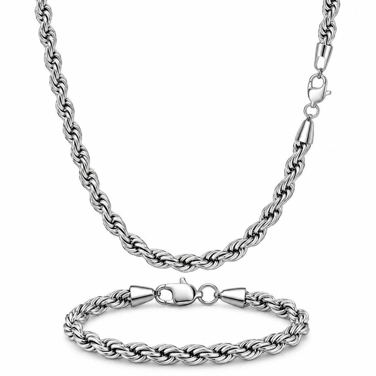Zestaw Rope 5mm - Srebrny